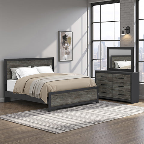 Broachmyn Full Panel Bed, Dresser and Mirror