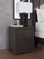 Fraluna King Panel Storage Bed with Mirrored Dresser and Nightstand