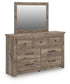 Rusticott King Poster Bed, Dresser and Mirror