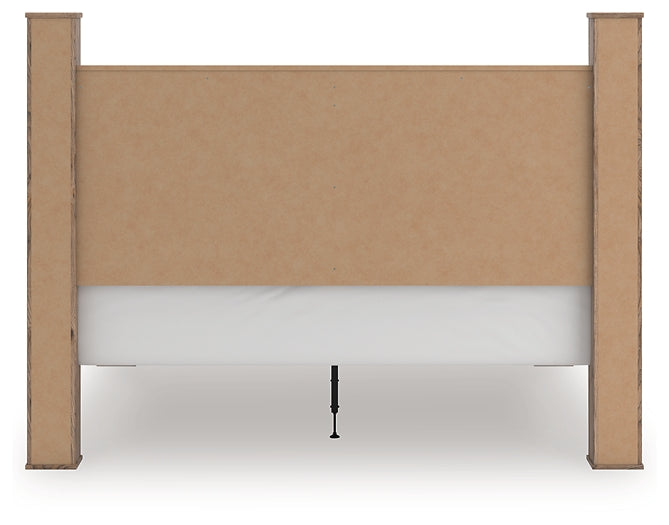 Rusticott King Poster Bed, Dresser and Mirror