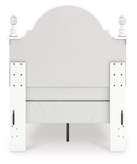 Kozlani Twin Upholstered Panel Bed, Dresser and Mirror