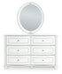 Kozlani Twin Upholstered Panel Bed, Dresser, Mirror and Nightstand