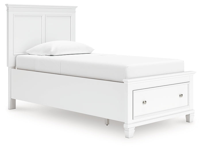 Fortman Twin Panel Storage Bed, Dresser, Mirror and Nightstand