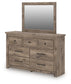 Rusticott King Poster Bed, Dresser, Mirror and Nightstand