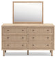 Cielden California King Upholstered Bed with Roll Slats, Dresser, Mirror, Chest and Nightstand