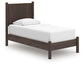 Pamytta Twin Panel Platform Bed, Dresser and Mirror