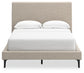 Cielden Full Upholstered Bed with Roll Slats, Dresser, Mirror, Chest and Nightstand