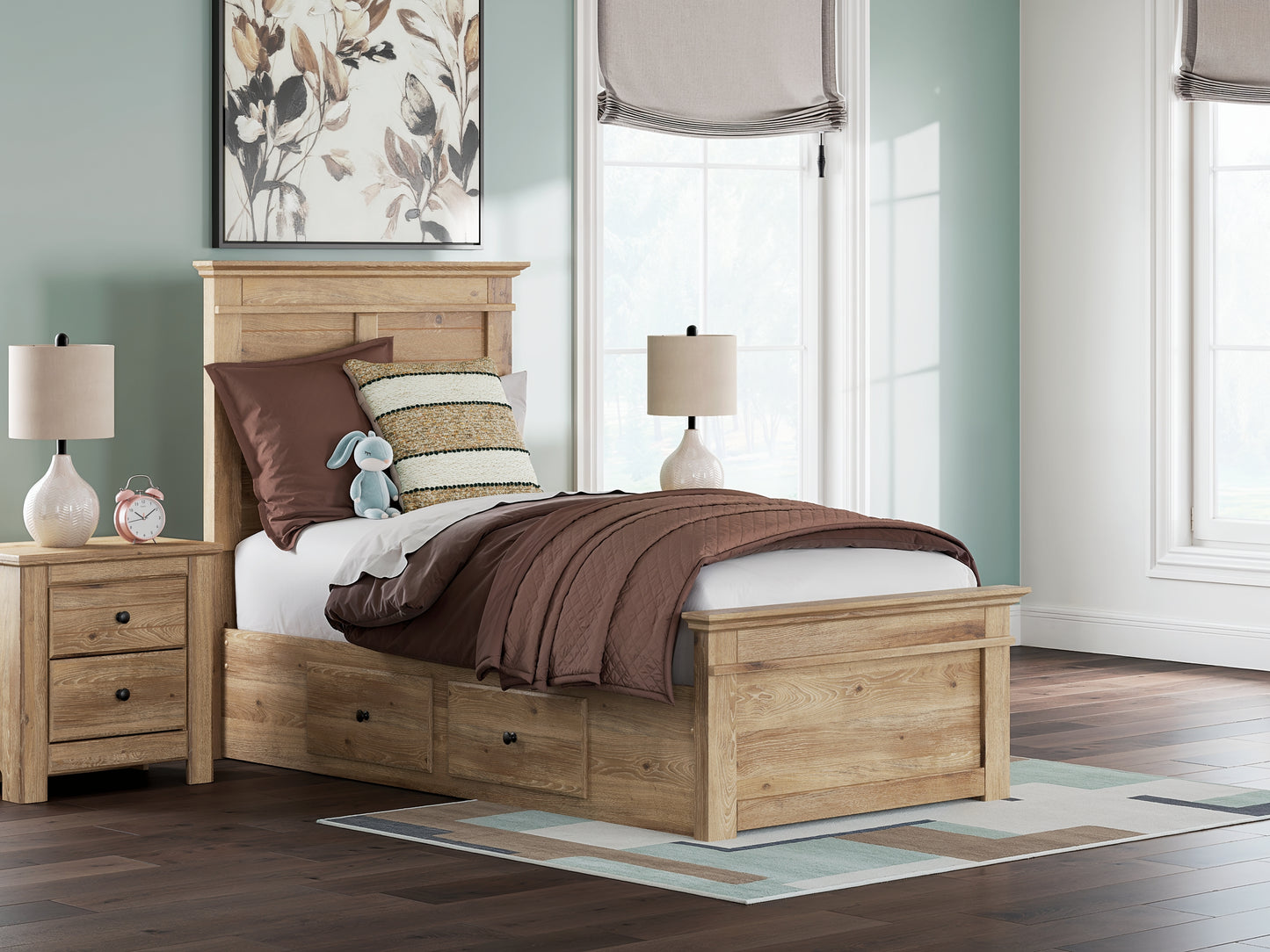 Makidern Twin Panel Storage Bed