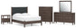 Pamytta Full Upholstered Panel Platform Bed, Dresser, Mirror, Chest and Nightstand