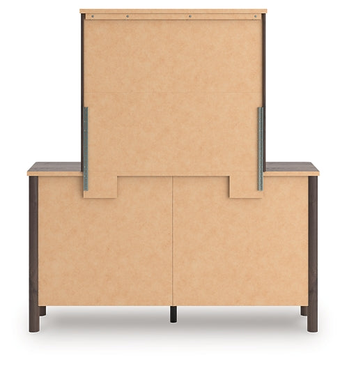 Pamytta King Upholstered Panel Bed, Dresser and Mirror