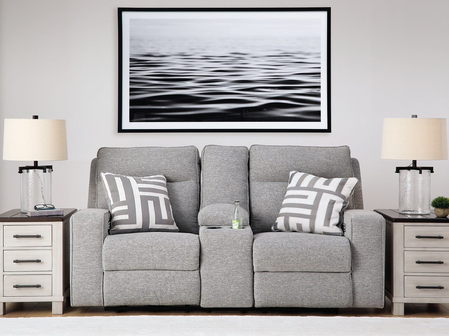 Biscoe PWR REC Loveseat/CON/ADJ HDRST