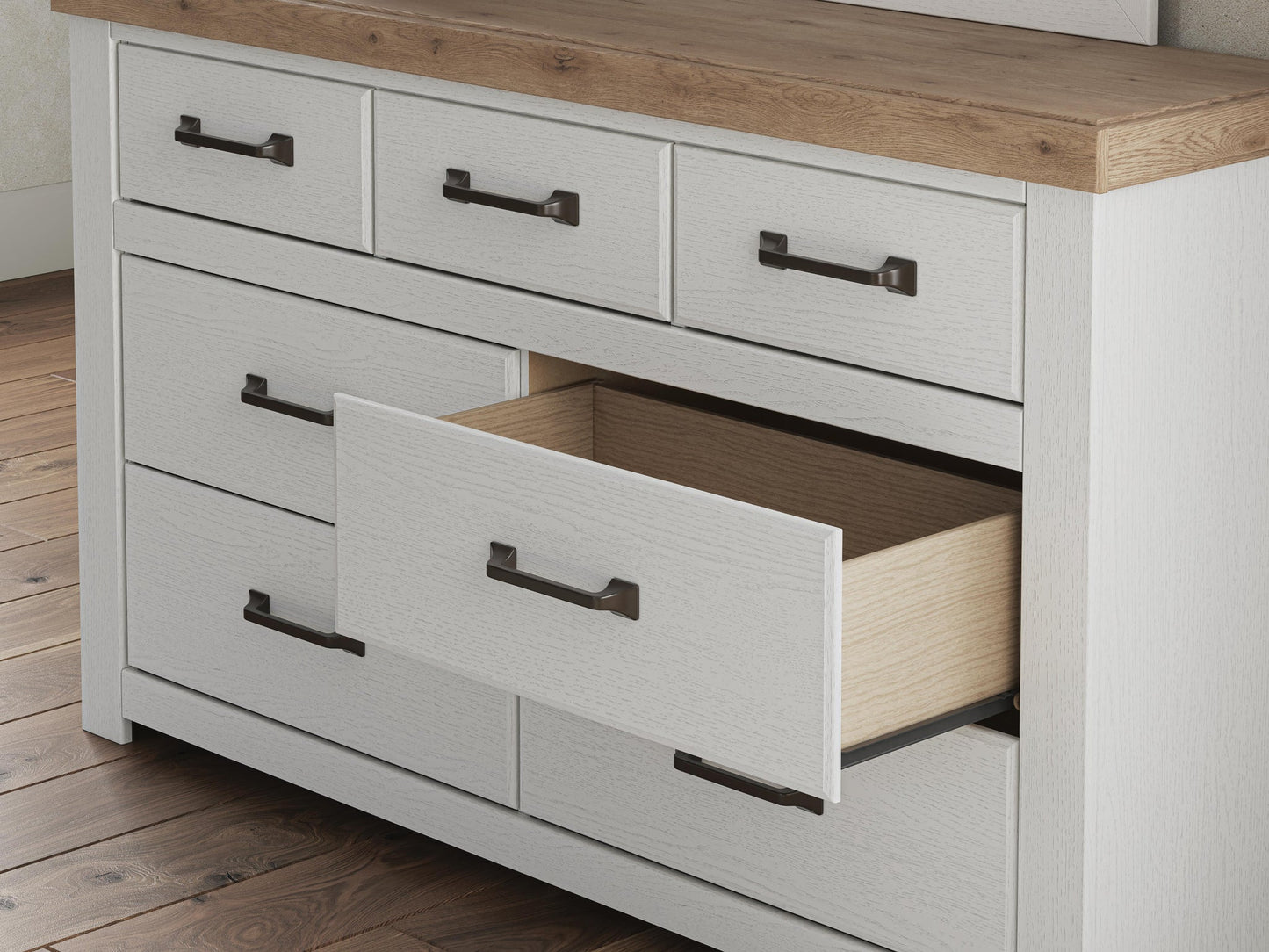 Savonport Full Panel Storage Bed. Dresser, Mirror and Nightstand