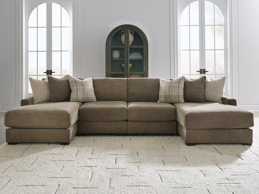 Camellia-Court 4-Piece Double Chaise Sectional
