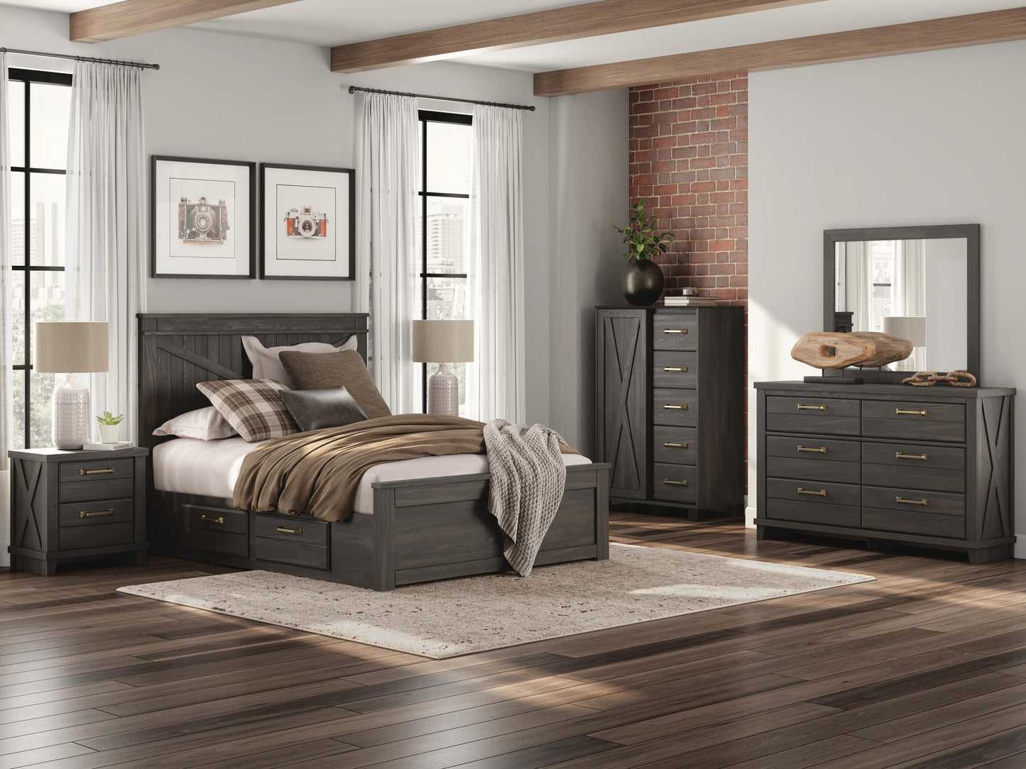 Vonitta Bay Queen Panel Bed with Storage