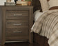 Juararo King Poster Bed with Mirrored Dresser, Chest and 2 Nightstands