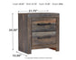 Drystan Queen Bookcase Bed with 2 Storage Drawers with Mirrored Dresser, Chest and Nightstand