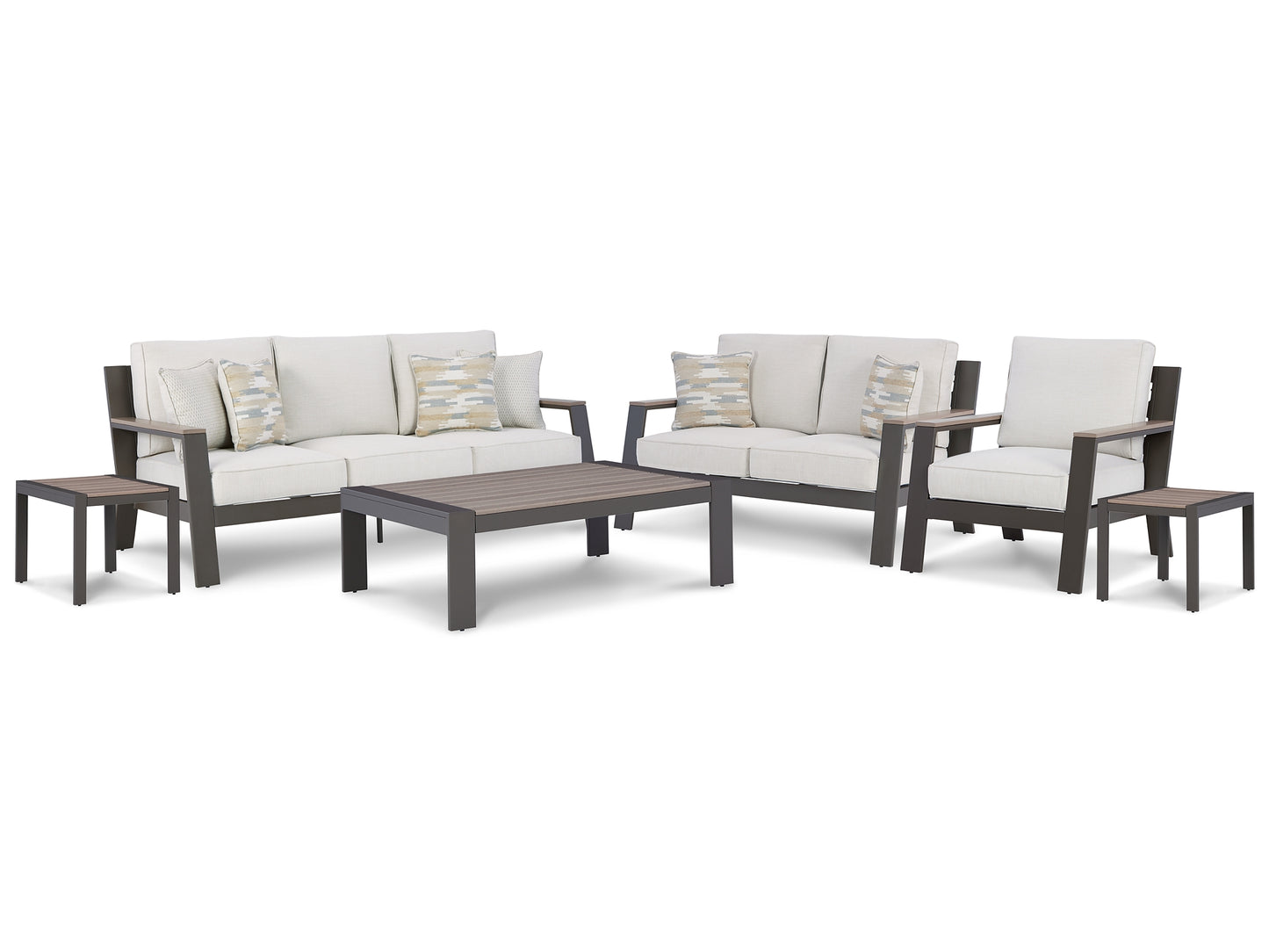 Tropicava Outdoor Sofa, Loveseat and 2 Lounge Chairs with Coffee Table and 2 End Tables